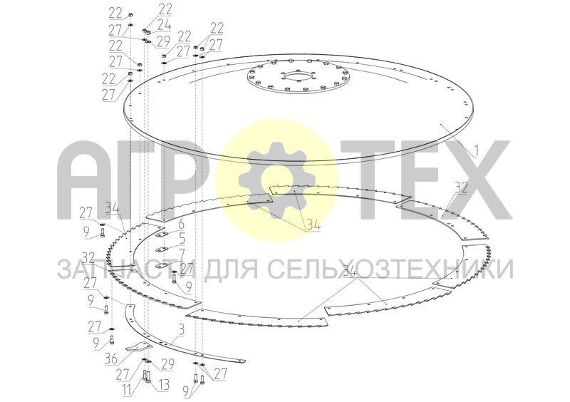 Чертеж Аппарат режущий (ЖР-750.02.530)